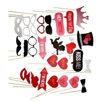  27 Pcs Wedding Party Decorations Photo Accessories Valentine's Day Props - Image 1 of 4