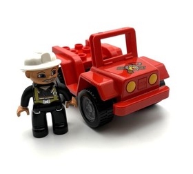 LEGO Duplo Fire Chief Set 6169, Ages 2-5, Incomplete Car & Figure