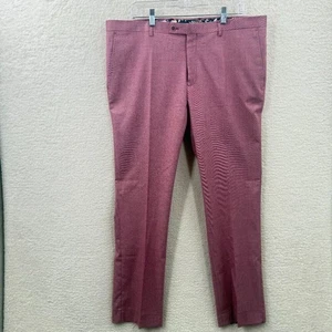 Hose Paisley & grau rot, weinrot Slim Fit Gr. 38 neu - Bild 1 von 10