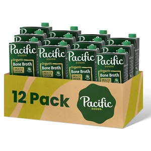 Organic Unsalted Chicken Bone Broth, 32 Oz Carton (Pack of 12) - Picture 1 of 7