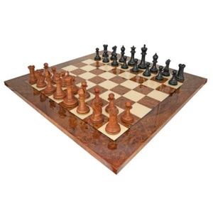 The 1849 Reproduction Ebony and Briarwood Luxury Chess Set - Picture 1 of 6
