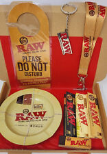RAW Rolling Papers Accessories Lanyard, Door Sign, Key Chain Gift bundle set
