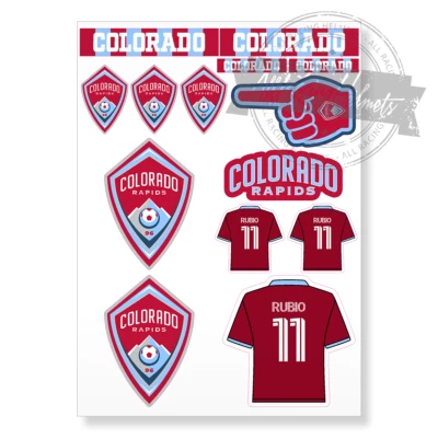 Colorado Rapids MLS Soccer Football Printed Vinyl Decal Sticker High Quality Kit - Image 1 of 4
