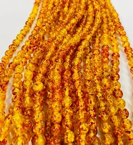 Hilo de cuentas estilo ámbar báltico - Hilo de cuentas de resina sintética - Suministro de joyería - Imagen 1 de 12