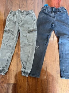 Preowned Lot of size 6 boys black jean and gray joggers GAP Joes Jeans - Picture 1 of 5