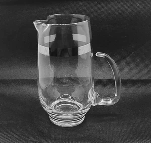 Halo Platinum Glastonbury Lotus Crystal Glass Pitcher 6.25" High Silver Accent - Picture 1 of 6