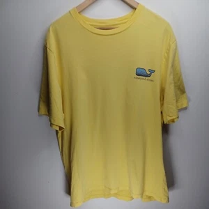 Vineyard Vines Men's Yellow Ocean Graphic Whale Front and Back Large Shirt 2 - Picture 1 of 14