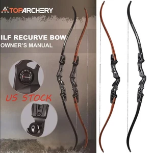 Archery 62" ILF Bow Right Hand Aluminum Alloy Riser Hunting Recurve Takedown Bow - Picture 1 of 28