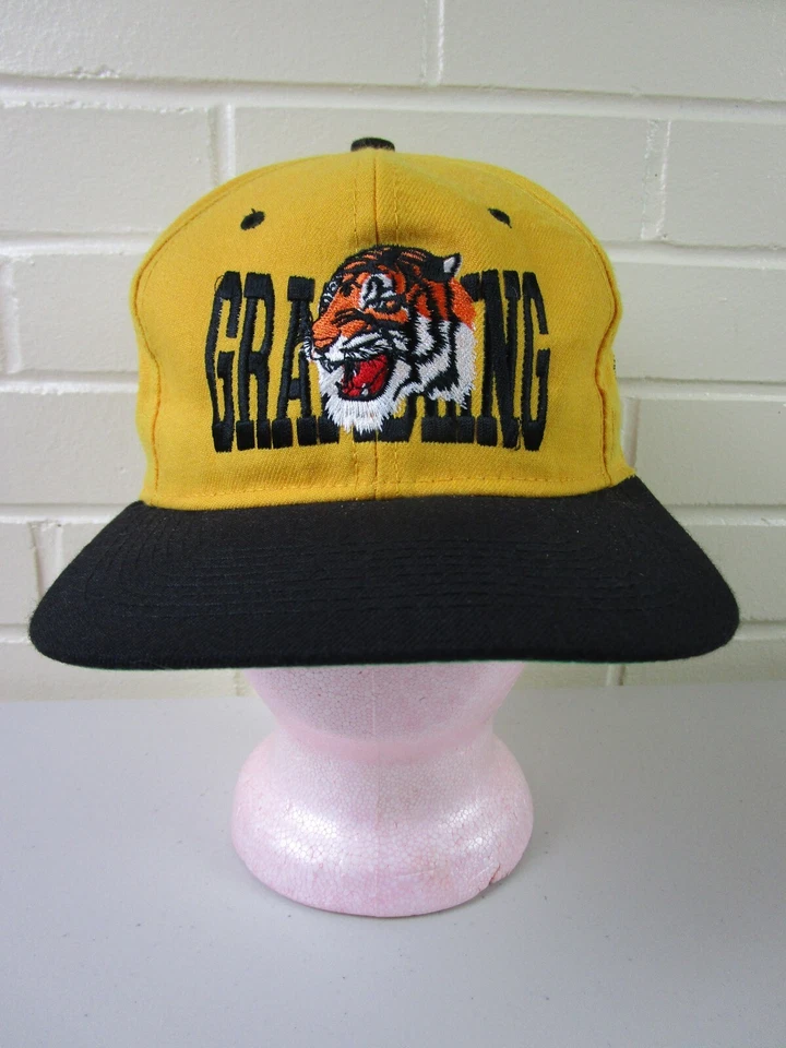 Vintage NCAA Grambling State Tigers Snapback Hat Headmaster 1990's Era Blockhead - Image 1 of 4