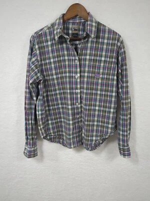 Cruel Girl Womens Shirt Long Sleeve Button Up Collared Green Blue Plaid L - Image 1 of 4