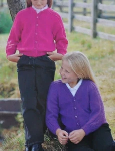 (128)Knitting Pattern Girl's DK Pattern Sleeve Cardigans 20"-30" Age 1 - 10 - Picture 1 of 5