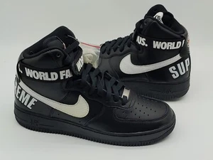 Size 8 - Nike Air Force 1 High SP x Supreme Black 2014 - Picture 1 of 5