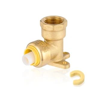 EFIELD (2 to100 Pack) 1/2"×1/2" Push Fit Drop Ear Elbow Brass Fittings Lead Free - Picture 1 of 5