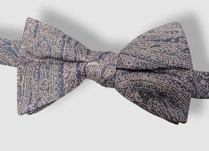 Ryan Seacrest Men's Blue Pink Brookshire Paisley Pre-Tied Bow - Picture 1 of 1