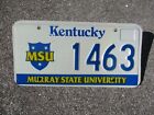 Kentucky Murray State University license plate # 1463