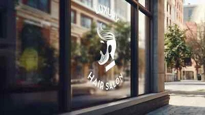 Barber Shop Vinyl Decal-PEEL & STICK Window Sticker Storefront Café Shop Custom - Picture 1 of 8