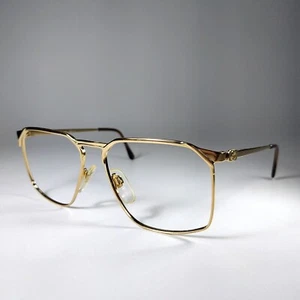 GUCCI © Eyewear GG42. RARE 22KT Gold Plated Glasses Frame 80s-90s. Made in Italy - Picture 1 of 19