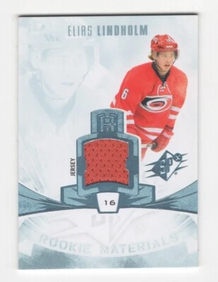 2013-14 UD SPX HOCKEY ROOKIE MATERIALS ELIAS LINDHOLM CAROLINA HURRICANES - Image 1 of 2