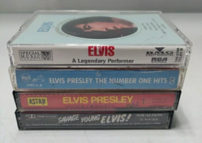 Elvis Presley 4 Cassette Lot Savage Young, Number one, Golden Hits, Legendary - Image 1 of 4