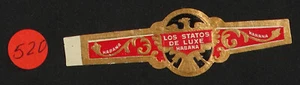 520cRt-VITOLA-Cigar Band-Marca LOS STATOS, DE LUXE, H. - Bild 1 von 2