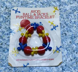 Bracciale Vintage Avon Ball & Jacks Funtime 1987 Nuovo con scatola Plastica Gioielli - Foto 1 di 4
