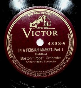 1951 Boston Pops Orchestra Arthur Fielder In A Persian Market Pt 1 & 2 78 Record - Picture 1 of 2