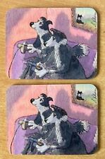 BORDER COLLIE 'GAMING COLLIES' COASTERS SET OF 2