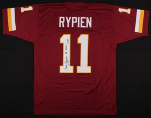 Mark Rypien Signed Washington Redskins Jersey Inscribed SB XXVI MVP (JSA COA) QB - Picture 1 of 6