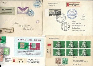 verschiedene Einschreiben Schweiz Sonderstempel Mustermesse Aarau Nabra  ; 62428 - Bild 1 von 2
