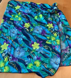 VINTAGE JANTZEN USA MADE SWIMSUIT COVER UP TIE SKIRT SZ M - Picture 1 of 3