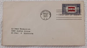 U.S - 1943 - AUSTRIA FLAG - FDC - #180 - Picture 1 of 1