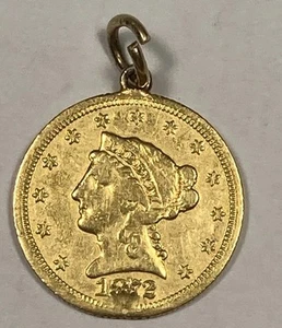 3.47 grams 2.5 Liberty Gold Love Token with Bale. .1oz AGW. - Picture 1 of 3