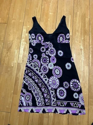 EMILIO PUCCI Silk dress cabaret dress resort dress floral sleeveless Japan USED - Image 1 of 4
