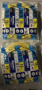 Southwire 15 ft. 12/3 Solid Romex SIMpull CU NM-B W/G Wire Yellow - Picture 1 of 2