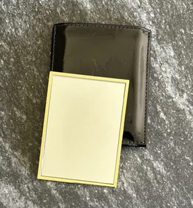 Yves Saint Laurent YSL BEAUTE Logo Handspiegel kompakt tragbar gold 2,25 x 3,25 - Bild 1 von 4