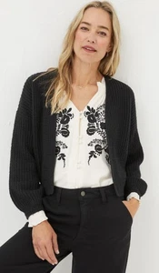 Fatface Anna Black Cardigan Size 22 RRP £49 - Picture 1 of 3