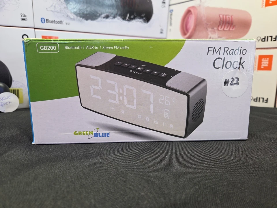 Multifunktion Radiowecker mit Bluetooth Lautsprecher Uhrenradio Spiegel Display - Bild 1 von 1