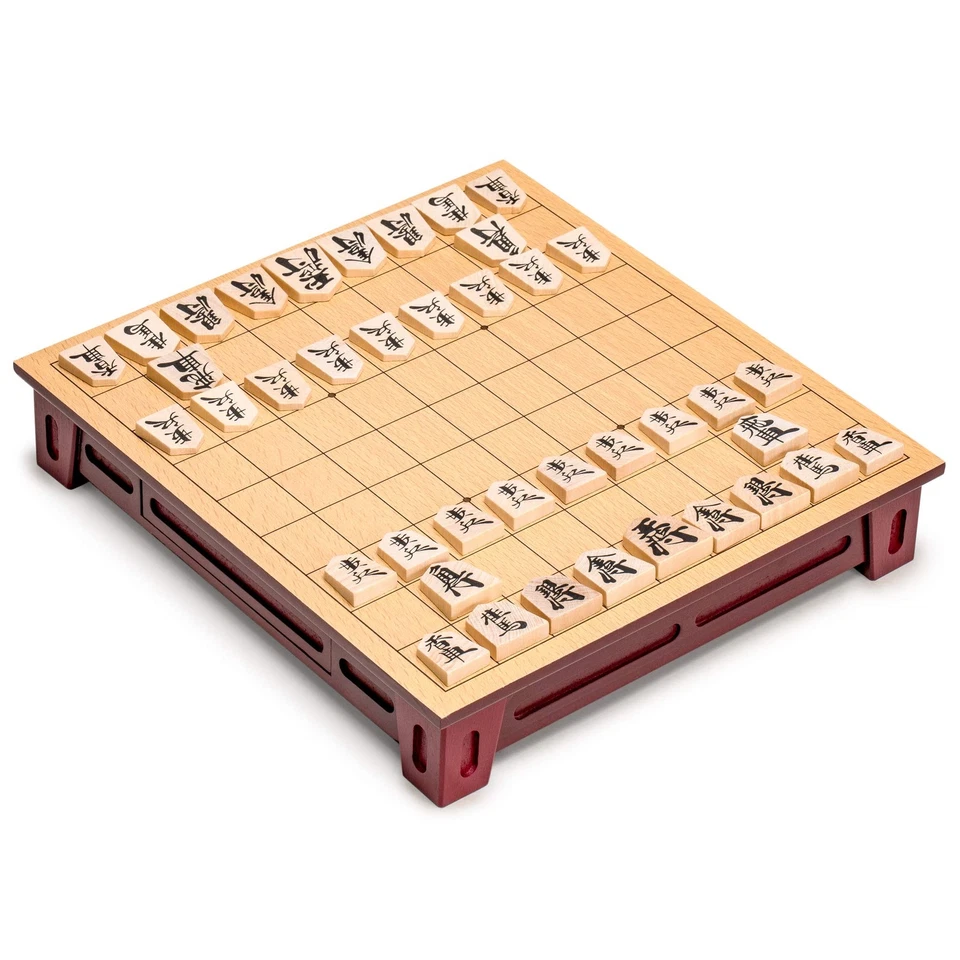 Wooden Shogi Game Set Japanese Chess Table Board by Yellow Mountain Imports