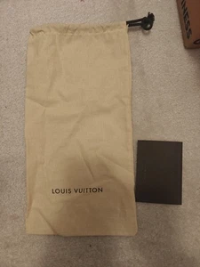 Genuine Louis Vuitton Shoe Dust bag 15" X 7.5" Canvas Hardly Used With Booklet - Picture 1 of 4