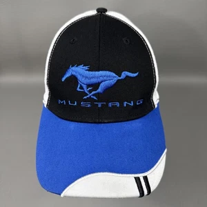 Mustang Fitted Mesh Back Trucker Hat Multi One Size Embroidered Logo Ford Blue - Picture 1 of 17