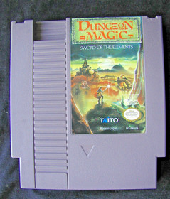 DUNGEON MAGIC - SWORD OF THE ELEMENTS NES NINTENDO GAME CARTRIDGE   VINTAGE