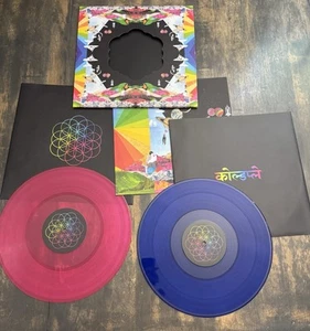 Coldplay A Head Full Of Dreams Vinyl Double Record Color Blue Pink COMPLETE! - Picture 1 of 12