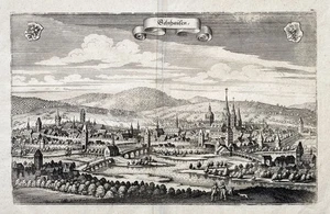 Gelnhausen Hessen Panorama Ansicht Merian Kupferstich engraving 1650 - Picture 1 of 1
