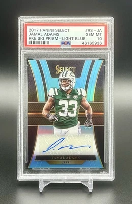 2017 Select Jamal Adams Rookie Signatures Prizm Light Blue Auto /49 Rc PSA 10 - Image 1 of 2