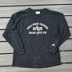 Vintage Chicago White Sox 2005 World Series Black Long Sleeve Adidas Shirt - Picture 1 of 5