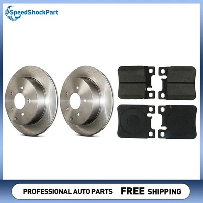 Juego de pastillas de freno de disco trasero rotor de freno de disco para Mercedes-Benz CLK55 AMG 2001-2004 Foto 1 de 4