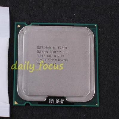 Intel Core 2 Duo Mobile E7500 2.93 GHz CPU LGA 775 1066MHz SLB9Z SLGTE - Image 1 of 2