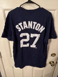 Camiseta Majestic Para Hombre Giancarlo Stanton New York Yankees Talla L Manga Corta - Imagen 1 de 7
