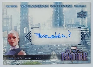 FLORENCE KASUMBA as Ayo 2018 UD Marvel Black Panther Wakandan Writings Auto - Bild 1 von 2