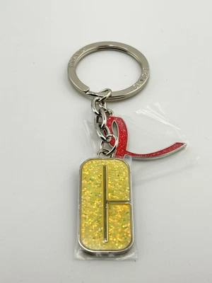 Clinique Breast Cancer Awareness Ribbon Key Chain New Silver-tone Metal Pink Lot - Image 1 of 3